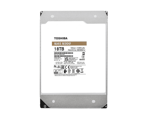 Toshiba HDWG81CXZSTA 18TB NAS Hard Drive 3.5"