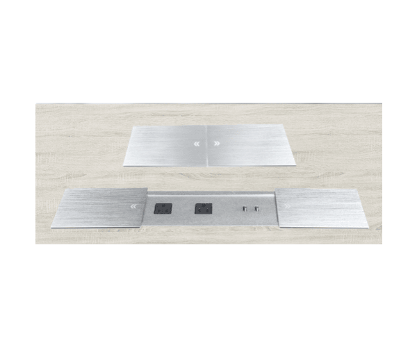 Table Double Side Sliding Socket Fast Charging & USB Tabletop Sliding Cover Socket