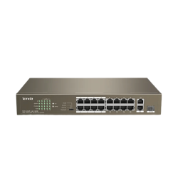 Tenda TEF1118P-16-150W 16FE+2GE/1SFP Desktop Switch With 16-Port PoE