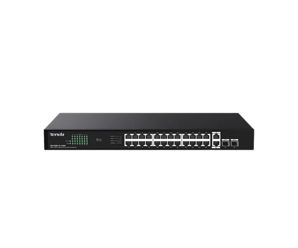 Tenda TEG1128P-24-410W 26GE+2SFP Ethernet Switch With 24-Port PoE