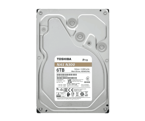 Toshiba N300 Pro HDWG760UZSVB 6TB 3.5-inch SATA NAS HDD