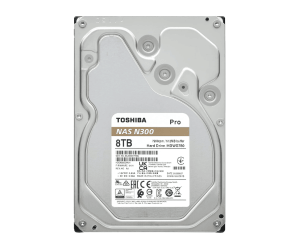 Toshiba N300 Pro HDWG780UZSVB 8TB 3.5-inch SATA NAS HDD