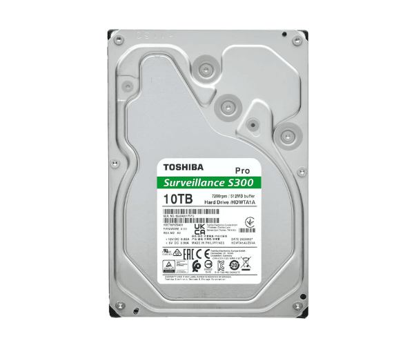 Toshiba S300 Pro HDWTA1AUZSVA 10TB 3.5-Inch SATA Surveillance HDD
