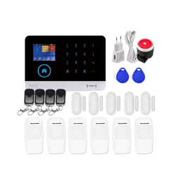 Tuya Smart Life PG103 Touch Keyboard 4G GSM WiFi Alarm System for Home Burglar Security with 99 Zones App Control Alexa Google Support