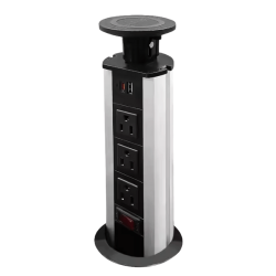 US Standard Wireless Charge Hidden Lift Kitchen Office Pop Up Furniture Socket