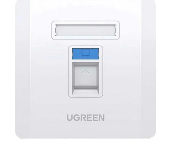 Ugreen 80180 White Single Port Face Plate