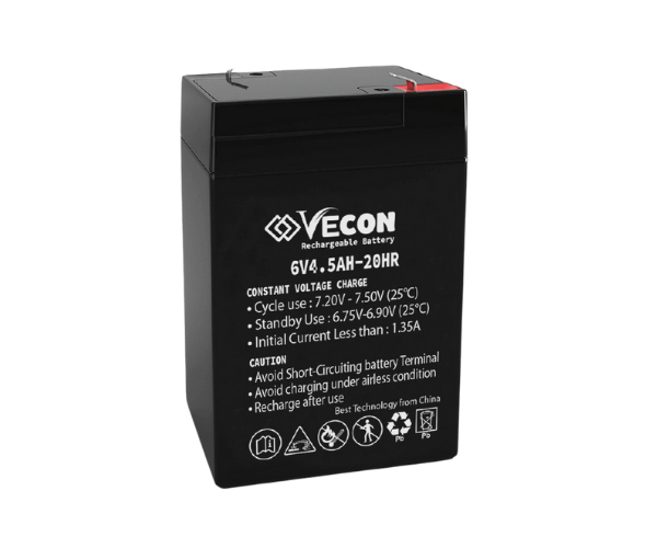 Vecon 6V 4.5Ah Rechargeable Battery