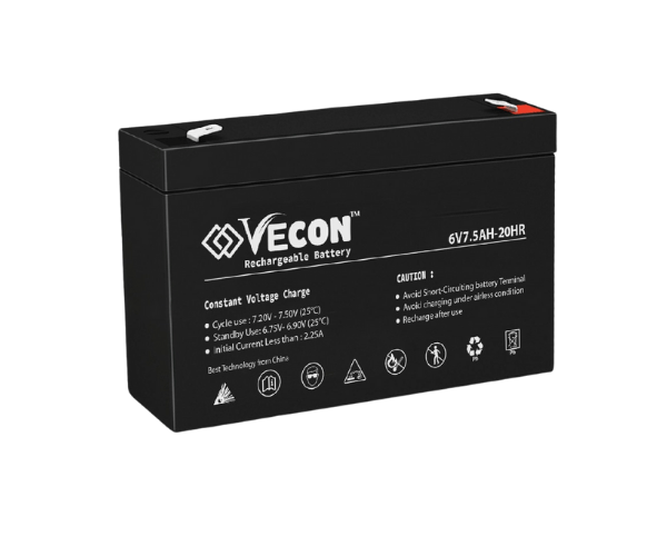 Vecon 6V 7.5Ah Rechargeable Battery