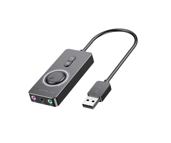 Vention CDRBB USB 0.15 Meter Black External Sound Card with Volume Control