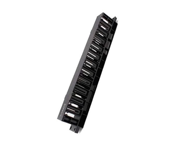 Vivanco 1U Horizontal Finger Duct Cable Manager