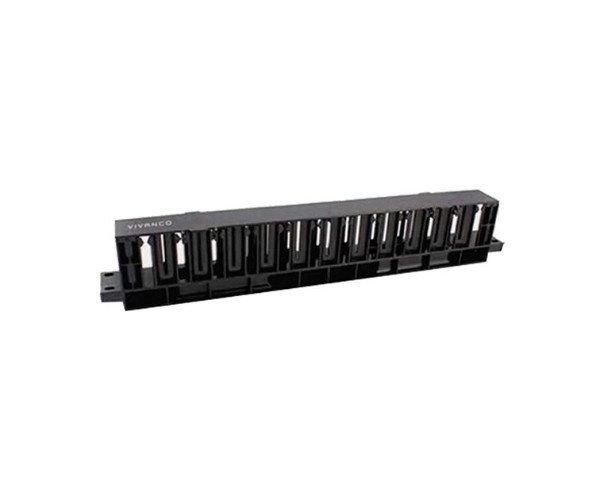 Vivanco 1U Horizontal Finger Duct Cable Manager