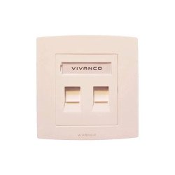 Vivanco Double Shuttered Face Plate