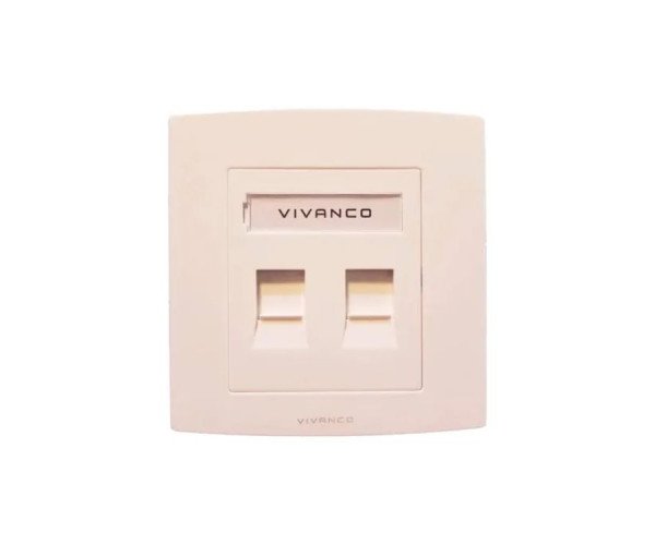 Vivanco Double Shuttered Face Plate