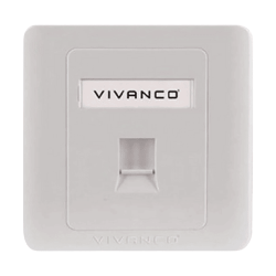 Vivanco VCA10 1-Port Face Plate with Shutter
