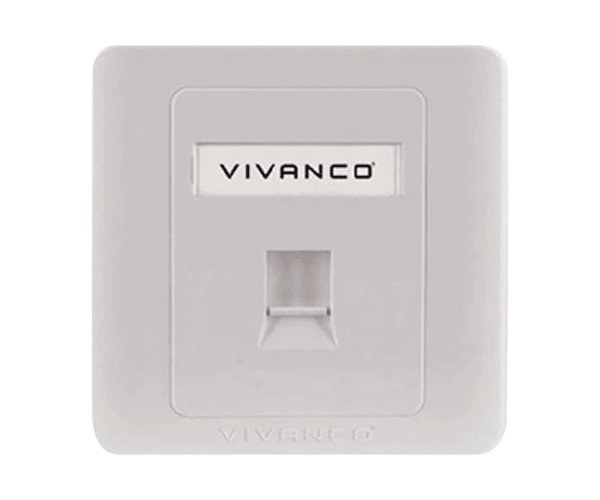 Vivanco VCA10 1-Port Face Plate with Shutter