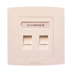 Vivanco VCA20 2 Port Faceplate with Shutter