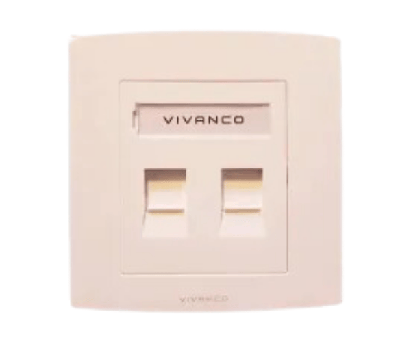 Vivanco VCA20 2 Port Faceplate with Shutter