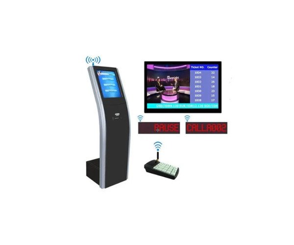 Wave Tec Self Service QMS Electronic Queue Management System Display