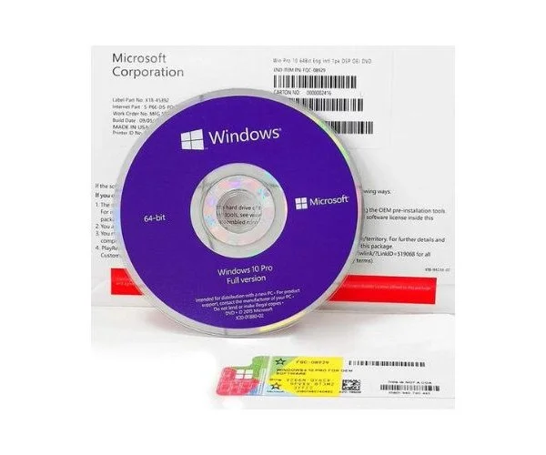 Windows DVD Full Package With OEM Key