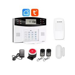 Wofea Wireless & Wired Tuya WiFi GSM Alarm System Compatible with Alexa & Google Home for Voice Control