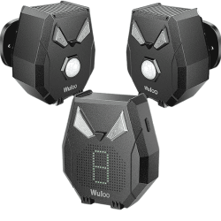 Wuloo Solar Wireless Driveway Alarm Outdoor 2000ft Long Range Motion Sensor Detector Alarms Driveway Alert System with Rechargeable Battery, 1 Receiver and 2 Sensors