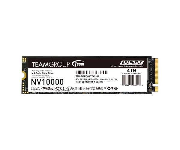 TEAMGROUP NV10000 4TB PCIe Gen5 NVMe M.2 Enterprise SSD