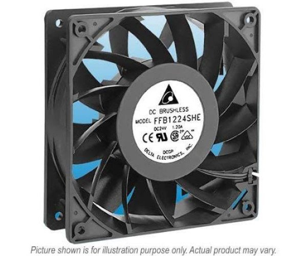 Delta Electronics FFB1212EHE-F00 12V DC 190 CFM 120mm Axial High-CFM Server Cooling Fan