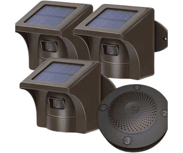 eMACROS 1/2 Mile Long Range Solar Wireless Driveway Alarm Outdoor Weather Resistant Motion Sensor & Detector-Security Alert System-Monitor & Protect Outside Property