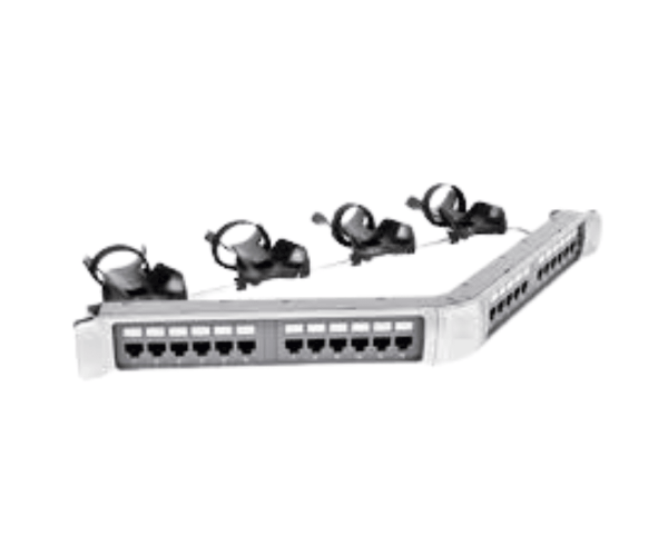 CommScope SYSTIMAX 360™ GigaSPEED X10D® CAT-6A Shielded 24-Port Angled Modular Panel