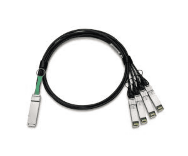 Fortinet FG-TRAN-QSFP-4XSFP Compatible 1m QSFP+ to 4xSFP+ Breakout AOC Cable