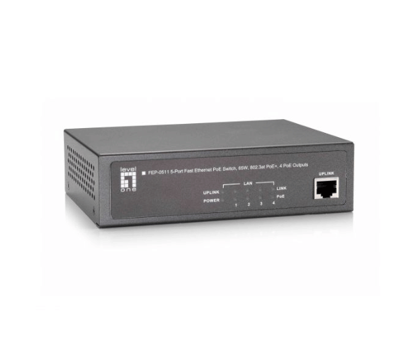 Levelone FEP-0511 5-Port Fast Ethernet PoE Network Switch