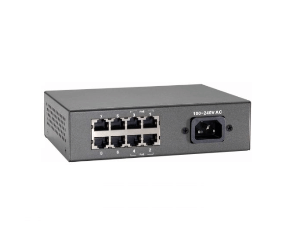 Levelone FEP-0812, 8-Port Fast Ethernet PoE Network Switch