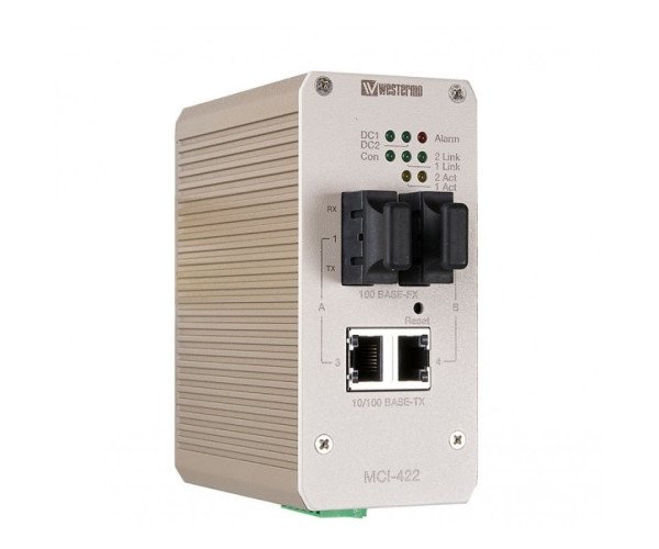 Westermo MCI-422-MM-SC2 Industrial Ethernet To Fiber Media Converter